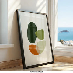 Abstract Shapes Wall Art, Modern Art Print, Contemporary Home Decor, Geometric Art, Living Room Art, Minimalist Wall Art, Trendy Wall Art - Tawshia