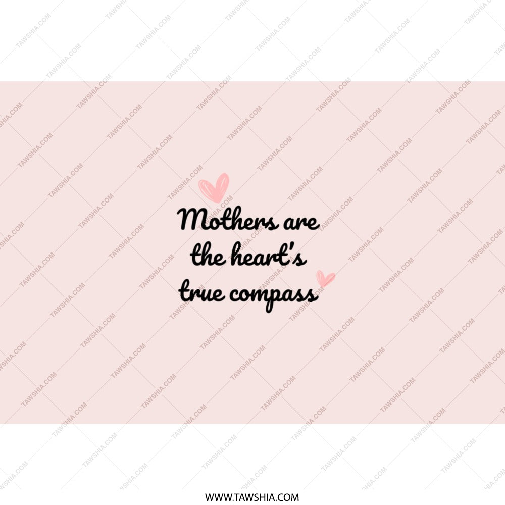 Mothers True Compass Tumbler, Mothers Day Gift Tumbler, Mom Gift Idea, Cute Pink Tumbler, Heart Accent Tumbler, Mom Tumbler for Mothers - Tawshia