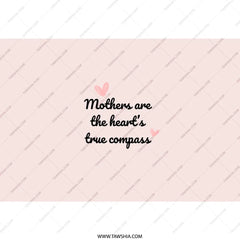 Mothers True Compass Tumbler, Mothers Day Gift Tumbler, Mom Gift Idea, Cute Pink Tumbler, Heart Accent Tumbler, Mom Tumbler for Mothers - Tawshia