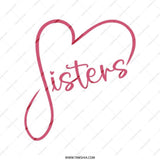 Sisters Heart Tote Bag, Cute Sisters Gift Idea, Sister Love, Sister Appreciation Gift, Matching Sisters Tote Bag, Sister Birthday Present - Tawshia