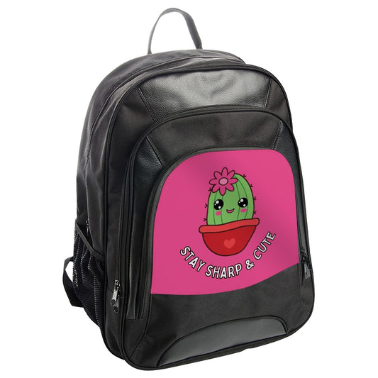 Cute Cactus Backpack, Stay Sharp Backpack, Kawaii Backpack, Trendy Backpack, School Backpack, College Backpack - Tawshia