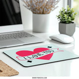 I Love You Heart Mouse Pad, Valentines Gift, Anniversary Gift, Cute Desk Decor, Gamer Mousepad, Office Accessory, Heart Gift, Mouse Pad - Tawshia