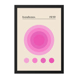 Bauhaus 1919 Wall Art, Minimalist Pink Print, Mid Century Modern Art, Abstract Geometric Poster, Home Decor - Tawshia