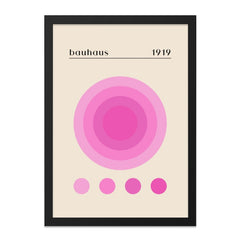 Bauhaus 1919 Wall Art, Minimalist Pink Print, Mid Century Modern Art, Abstract Geometric Poster, Home Decor - Tawshia