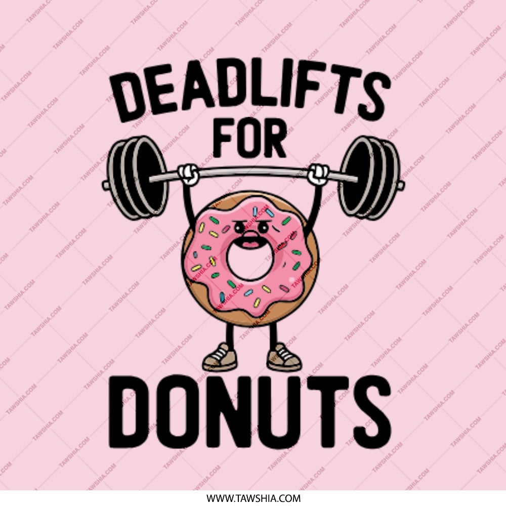 Deadlifts For Donuts Pinback, Funny Fitness Motivation Pin, Weightlifting Doughnut Pun Pinback, Foodie Gym Gift, Workout Humor Badge - Tawshia
