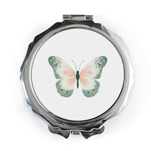 Butterfly Pocket Mirror, Cute Compact Mirror, Travel Mirror, Makeup Mirror, Gift for Her, Spring Decor, Aesthetic Mirror - Tawshia