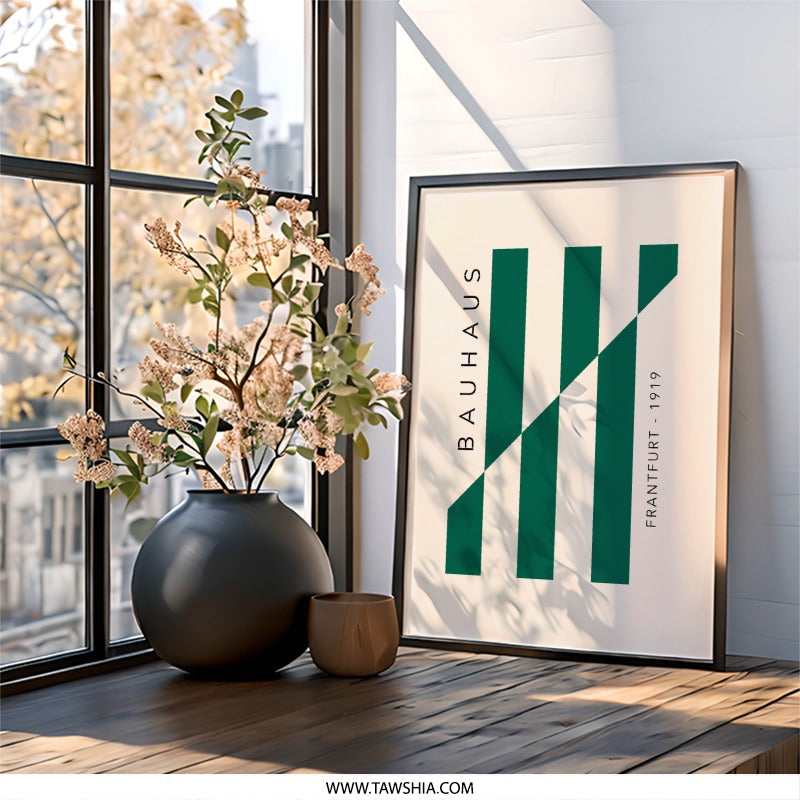 Bauhaus Wall Art, Minimalist Print, Geometric Art, Modern Home Decor, Frantfurt 1919, Stylish Wall Decor, Unique Artwork, Popular - Tawshia