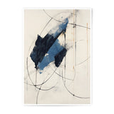 Abstract Art Photographic Print, Modern Wall Decor, Minimalist Artwork, Contemporary Home Design, Blue and Black Strokes Print - Tawshia