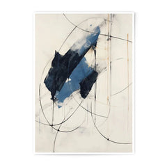 Abstract Art Photographic Print, Modern Wall Decor, Minimalist Artwork, Contemporary Home Design, Blue and Black Strokes Print - Tawshia