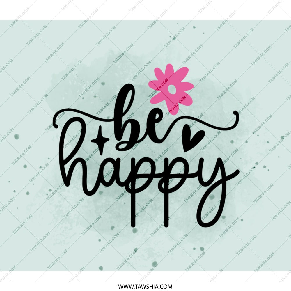 Be Happy Backpack, Floral Backpack, Motivational Backpack, School Backpack, Everyday Backpack, Flower Design Backpack (130 characters) - Tawshia