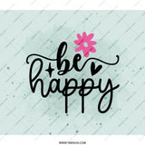 Be Happy Backpack, Floral Backpack, Motivational Backpack, School Backpack, Everyday Backpack, Flower Design Backpack (130 characters) - Tawshia