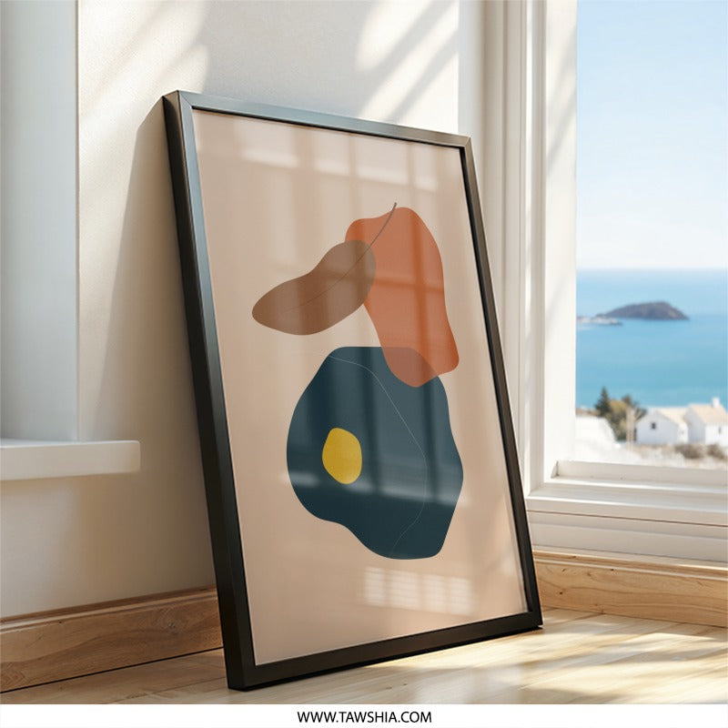 Abstract Shapes Wall Art, Modern Art Print, Geometric Wall Decor, Minimalist Art, Contemporary Art, Wall Decor, Home Decor - Tawshia