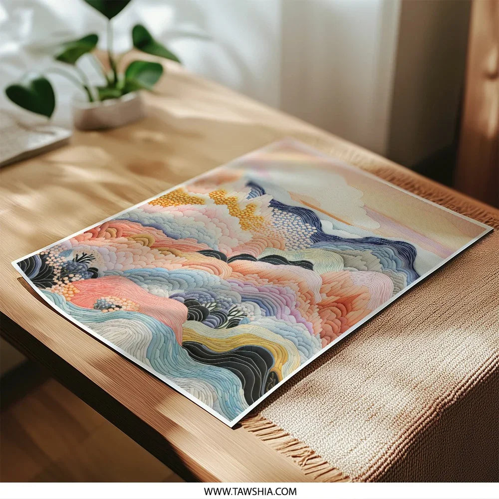 Dreamy Landscape Photographic Prints, Pastel Mountain Art, Abstract Nature Wall Decor, Calming Home Decor, Unique Gift Idea - Tawshia