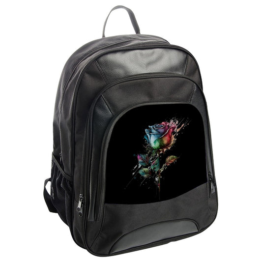 Rainbow Rose Backpack, Floral Backpack, Aesthetic Backpack, Colorful Rose Art, Trendy Backpack, Unique Backpack, Gift for Her - Tawshia