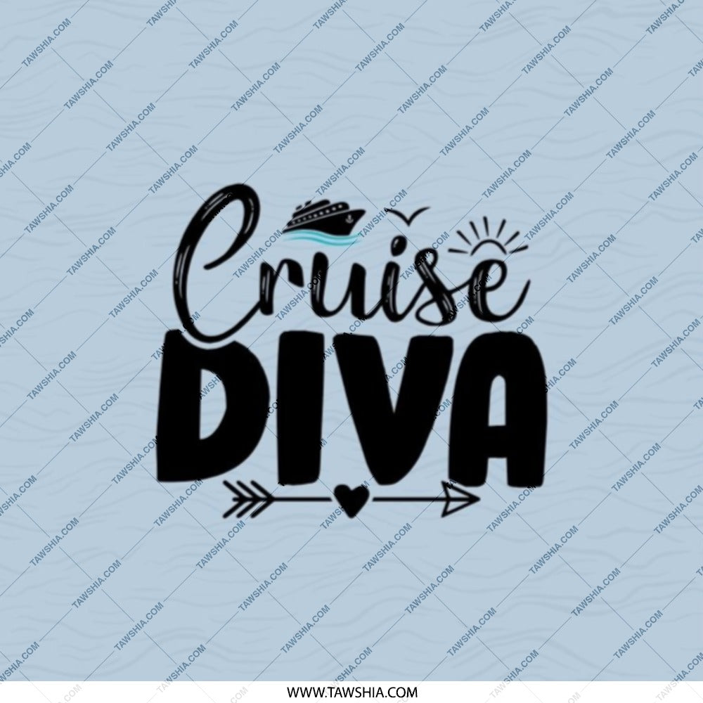 Cruise Diva Pocket Mirror, Gift for Cruise Lovers, Cruise Trip Souvenir, Travel Pocket Mirror, Vacation Pocket Mirror, Compact Mirror - Tawshia