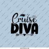Cruise Diva Pocket Mirror, Gift for Cruise Lovers, Cruise Trip Souvenir, Travel Pocket Mirror, Vacation Pocket Mirror, Compact Mirror - Tawshia