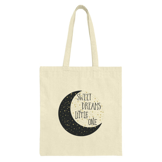 Sweet Dreams Tote Bag, Little One Moon Stars Shopping Bag, Celestial Design, Gift Idea, Unique Tote Bag, Book Bag, Everyday Bag - Tawshia