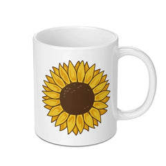 Sunflower Mug, Floral Mug, Cute Mug, Summer Mug, Happy Mug, Gift Mug, Flower Mug, Botanical Mug, Tea Mug, Coffee Mug - Tawshia