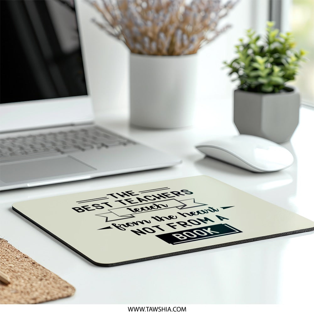 Teacher Mouse Pad, Best Teachers, Teacher Gift, Appreciation Gift, Heartfelt Teaching, Teaching from the Heart, Cute Desk Accessory - Tawshia