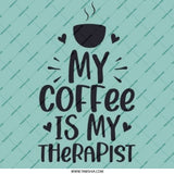 My Coffee is My Therapist Pinback Button, Funny Coffee Lover Gift, Cute Therapy Gift, Coffee Therapist Pin, Coffee Addict Pin - Tawshia
