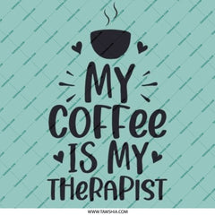 My Coffee is My Therapist Pinback Button, Funny Coffee Lover Gift, Cute Therapy Gift, Coffee Therapist Pin, Coffee Addict Pin - Tawshia