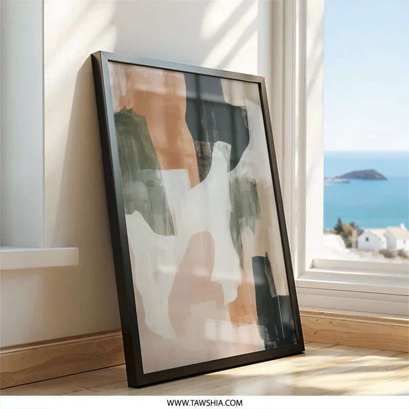 Abstract Wall Art, Neutral Tones Painting, Modern Home Decor, Contemporary Art Print, Gallery Wall Art - Tawshia
