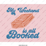 My Weekend is All Booked Mouse Pad, Book Lover Gift, Reader Desk Decor, Bookish Mousepad, Funny Office Accessory, Computer Desk Mat - Tawshia
