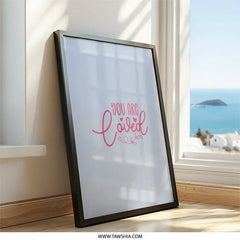 You Are Loved Wall Art, Positive Affirmation Print, Inspirational Home Decor, Nursery Art, Cute Gift Idea, Motivational Wall Decor - Tawshia