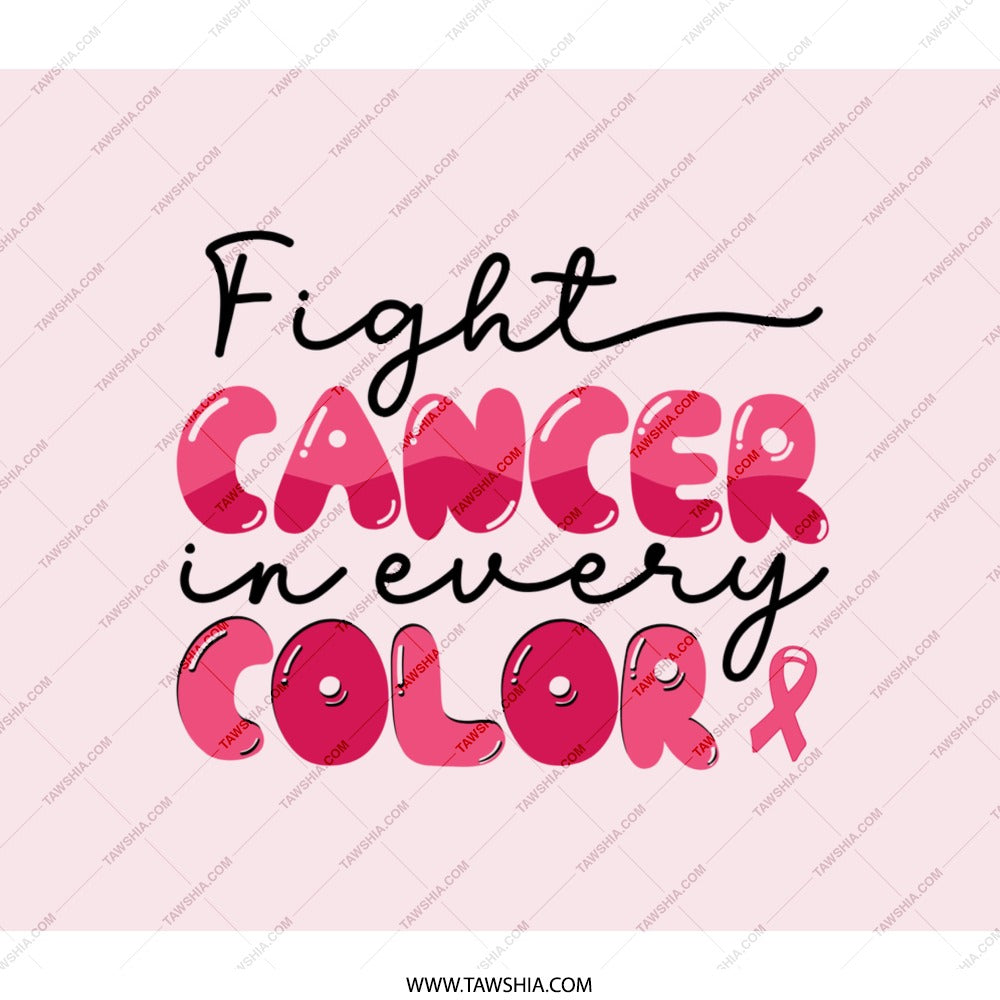 Fight Cancer BackPack, Awareness Back Pack, Cancer Ribbon, Pink Ribbon, Fight Cancer In Every Color, Gift, Support Cancer Awareness - Tawshia