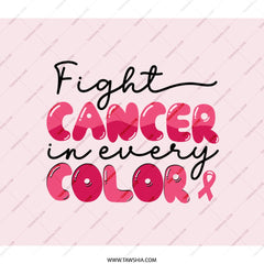 Fight Cancer BackPack, Awareness Back Pack, Cancer Ribbon, Pink Ribbon, Fight Cancer In Every Color, Gift, Support Cancer Awareness - Tawshia