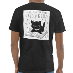 Life is Better with Cats and Books T-shirt product type