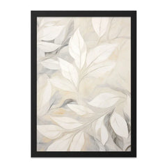 Elegant Leaves Wall Art, Botanical Print, Neutral Decor, Modern Art, Framed Art, Stylish Wall Decor, Home Decor Art, Leaf Art - Tawshia