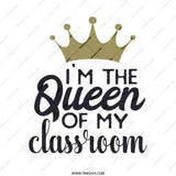 Queen of Classroom Tote Bag, Teacher Appreciation Gift, Educator Tote, Back to School, Teacher Bag, Professor Tote, Queen Crown Tote - Tawshia