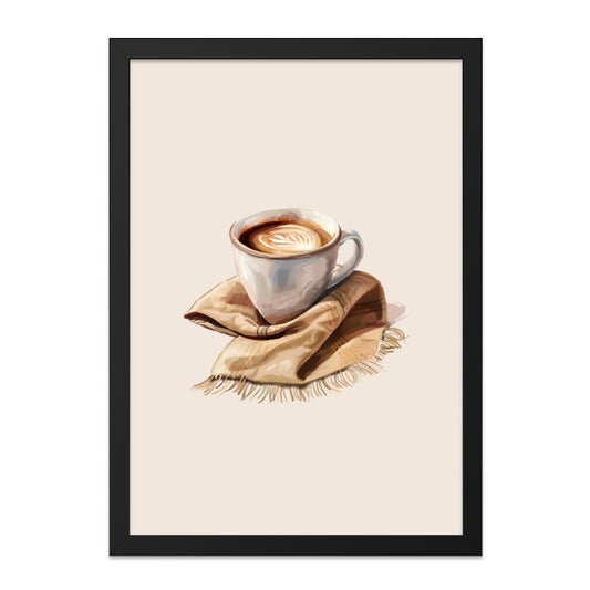 Coffee Cup Wall Art, Latte Art Print, Cozy Kitchen Decor, Morning Coffee, Coffee Lover Gift, Home Decor, Digital Art - Tawshia