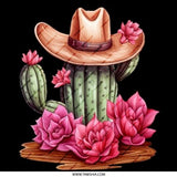 Cactus Cowboy Hat Pinback Button, Southwestern Desert Style, Floral Cactus Badge, Cute Western Pin, Trendy Gift, Unique Accessories - Tawshia