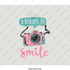 Camera Smile BackPack, Photo Backpack, Photographer Bag, Cute Camera Design, Reason to Smile, Gift for Photographer, Camera Lover Backpack - Tawshia