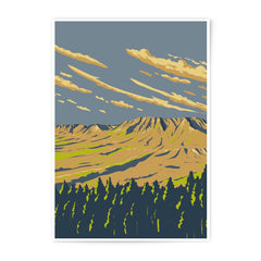 Mountain Photographic Print, Landscape Wall Art, Nature Poster, Pine Trees Artwork, Scenic Photo Print, Home Decor, Gift Idea, Art Print - Tawshia