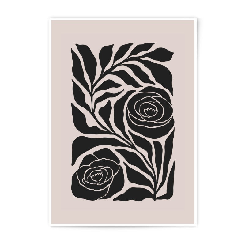 Rose Photographic Print, Abstract Floral Wall Art, Botanical Illustration, Modern Art Print, Minimalist Home Decor, Flower Art Print - Tawshia