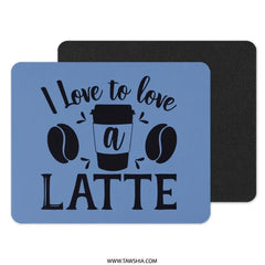 Latte Mouse Pad, Coffee Lover Gift, Cute Desk Decor, Coffee Bean Art, Work From Home Essential, Home Office, Gift for Barista, Unique - Tawshia