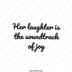 Soundtrack of Joy Pillow, Her Laughter Quote, Home Decor Throw Pillow, Inspirational Saying Accent Pillow, Gift for Her Pillow - Tawshia