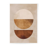 Abstract Geometric Photographic Print, Minimalist Art, Neutral Tones, Circle Shapes, Modern Wall Decor, Home Office Art, Stylish Living Room - Tawshia
