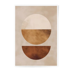 Abstract Geometric Photographic Print, Minimalist Art, Neutral Tones, Circle Shapes, Modern Wall Decor, Home Office Art, Stylish Living Room - Tawshia