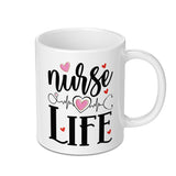Nurse Life Heartbeat Design Coffee Mug Product