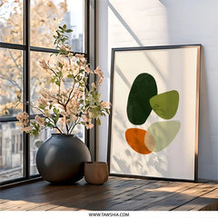 Abstract Shapes Wall Art, Modern Art Print, Contemporary Home Decor, Geometric Art, Living Room Art, Minimalist Wall Art, Trendy Wall Art - Tawshia