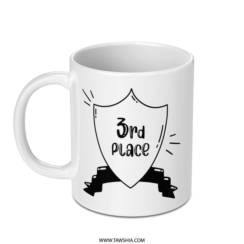 3rd Place Mug, Achievement Gift, Competition Winner, Third Place Prize, Reward Mug, Celebration Mug, Congrats Gift Idea - Tawshia