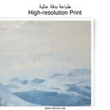 Winter Landscape Photographic Print, Snowy Mountain Scene Photo, River Valley Wall Art, Serene Winter Decor, Cold Climate Photography - Tawshia