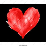 Red Watercolor Heart Mouse Pad, Valentine's Day Gift, Abstract Heart Art, Love Mousepad, Heart Shaped Gift, Unique Mouse Pad Design - Tawshia