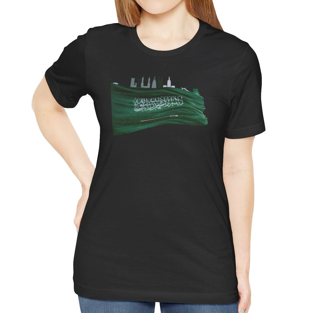 Saudi Arabian Flag Black Graphic Shirt product type