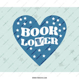 Book Lover Mouse Pad, Reader Gift, Blue Heart, Starry Design, Cute Desk Accessory, Gift for Bookworms, Unique Office Decor - Tawshia