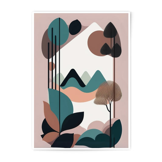 Abstract Landscape Photographic Print, Geometric Mountain Art, Contemporary Home Decor, Modern Wall Art, Nature Inspired Artwork - Tawshia